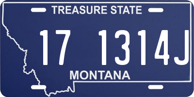 MT license plate 171314J