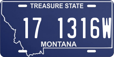 MT license plate 171316W