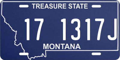MT license plate 171317J