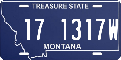 MT license plate 171317W
