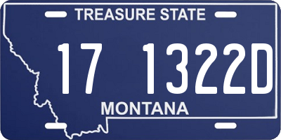 MT license plate 171322D