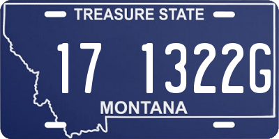 MT license plate 171322G