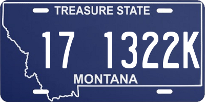 MT license plate 171322K