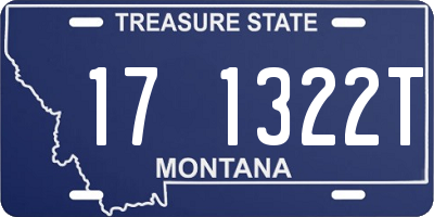MT license plate 171322T