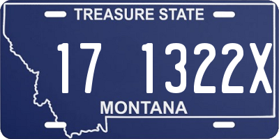 MT license plate 171322X