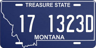 MT license plate 171323D