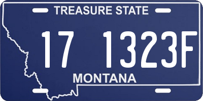 MT license plate 171323F
