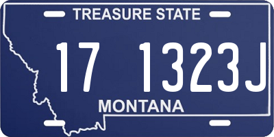 MT license plate 171323J