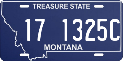 MT license plate 171325C