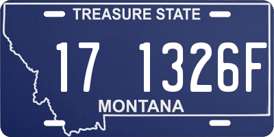 MT license plate 171326F