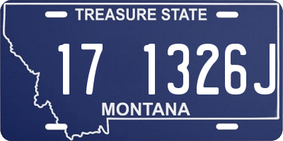 MT license plate 171326J