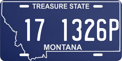 MT license plate 171326P