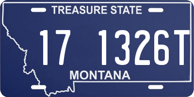 MT license plate 171326T