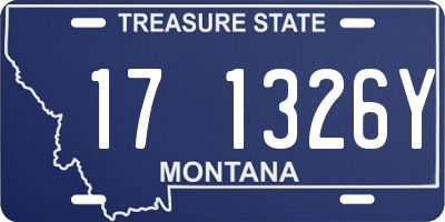 MT license plate 171326Y