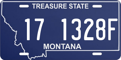 MT license plate 171328F