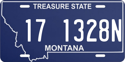 MT license plate 171328N