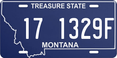 MT license plate 171329F