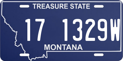 MT license plate 171329W