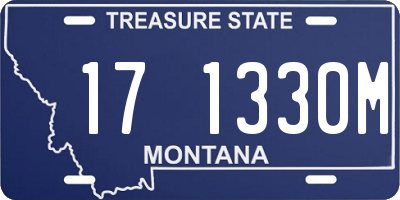 MT license plate 171330M