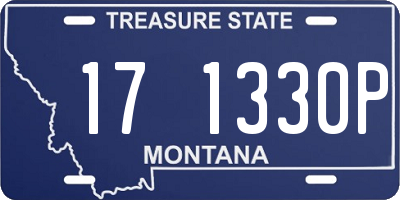 MT license plate 171330P