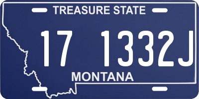 MT license plate 171332J