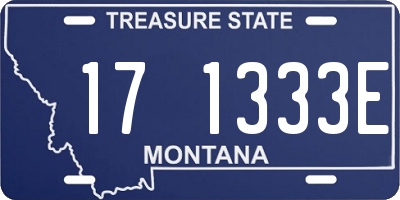 MT license plate 171333E