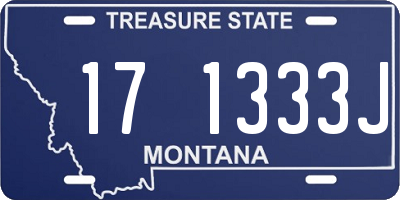 MT license plate 171333J