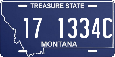 MT license plate 171334C