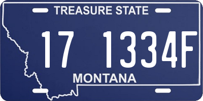 MT license plate 171334F