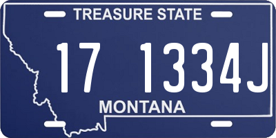 MT license plate 171334J