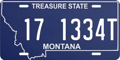 MT license plate 171334T