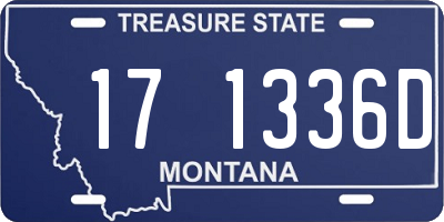 MT license plate 171336D
