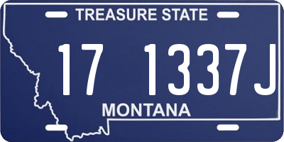 MT license plate 171337J
