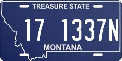 MT license plate 171337N