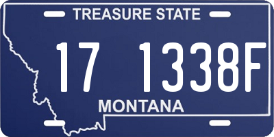 MT license plate 171338F