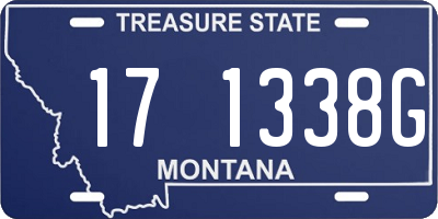 MT license plate 171338G