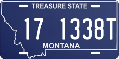 MT license plate 171338T