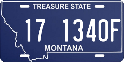 MT license plate 171340F