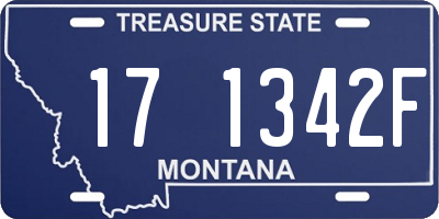 MT license plate 171342F