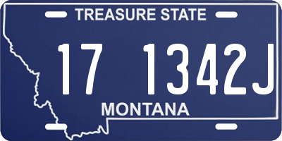 MT license plate 171342J