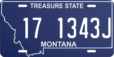 MT license plate 171343J
