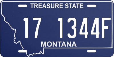 MT license plate 171344F