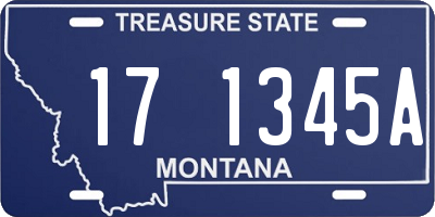 MT license plate 171345A