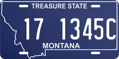 MT license plate 171345C