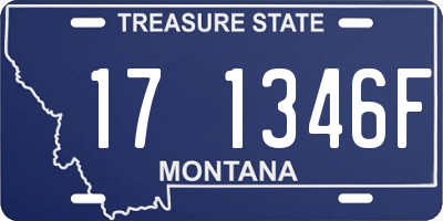 MT license plate 171346F