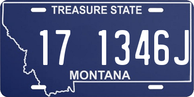MT license plate 171346J