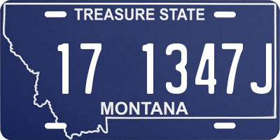 MT license plate 171347J