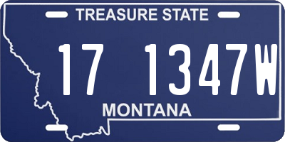 MT license plate 171347W