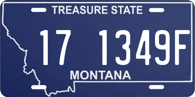 MT license plate 171349F
