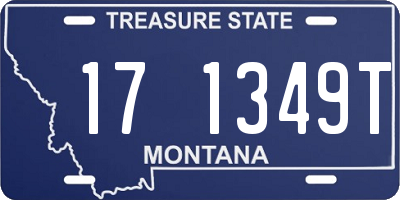 MT license plate 171349T